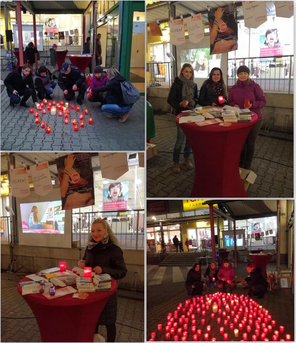 Kerzenaktion gegen h�usliche Gewalt