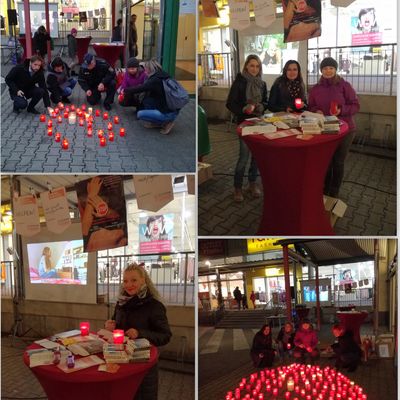 Kerzenaktion gegen h&auml;usliche Gewalt
