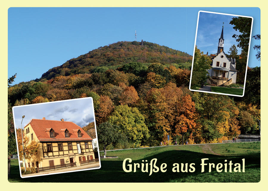 Postkarte: Grüße aus Freital 