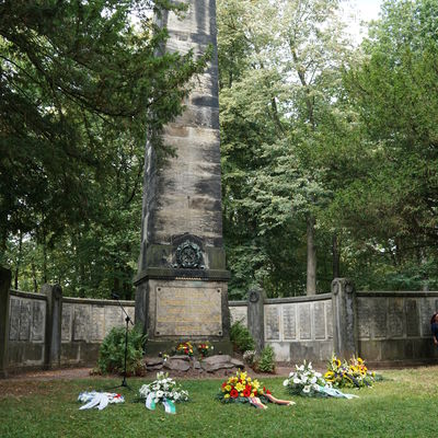 Bergmannsgrab auf dem Windberg zur Gedenkveranstaltung "150 Jahre Grubenunglück" im Jahr 2019