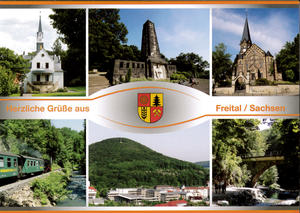 Postkarte: Herzliche Grüße aus Freital