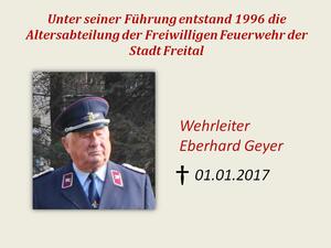 Der ehemalige Wehrleiter Eberhard Geyer