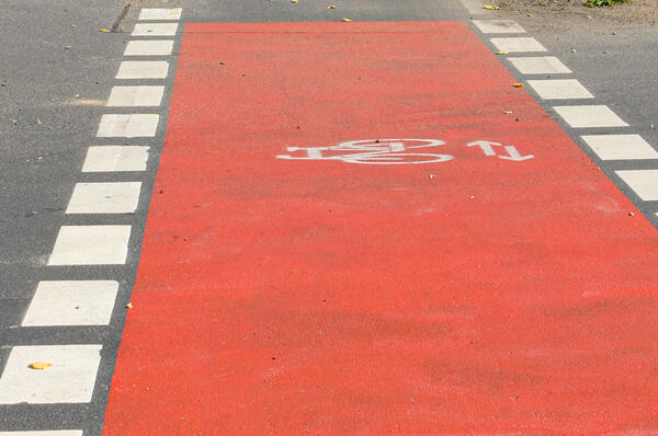 Radwegmarkierung