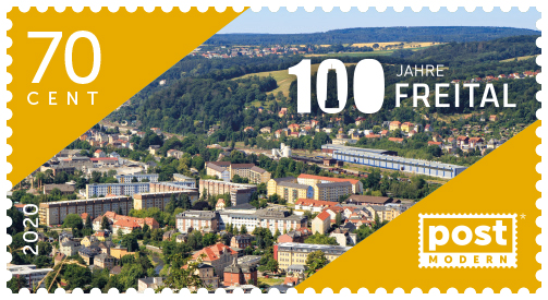 Sonderbriefmarke "100 Jahre Freital"