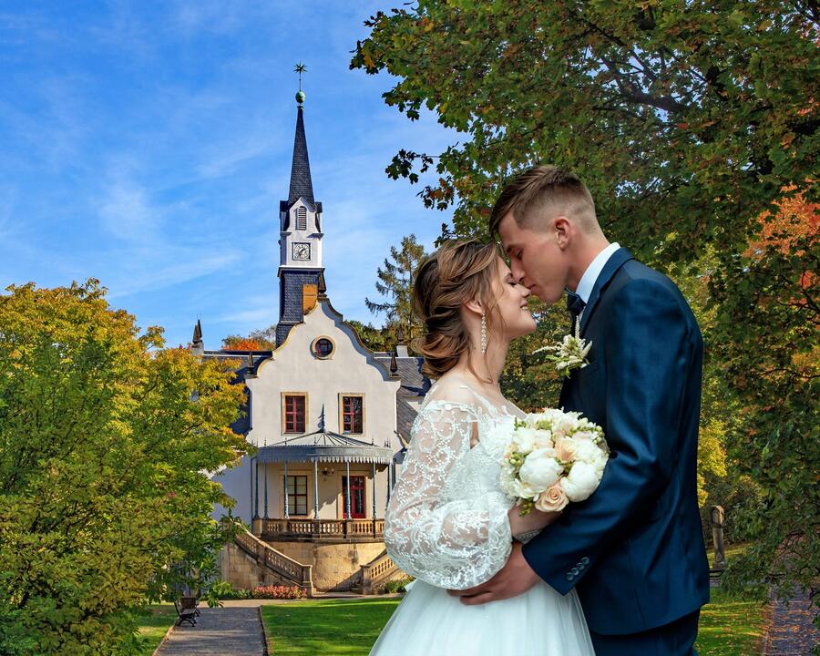 Heiraten kann man in Freital unter anderem auf Schloss Burgk mit seinem herrlichen Schlosspark.  