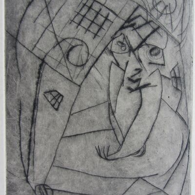 Christoph Voll, Sehnsucht, 1919/1920, Kaltnadel