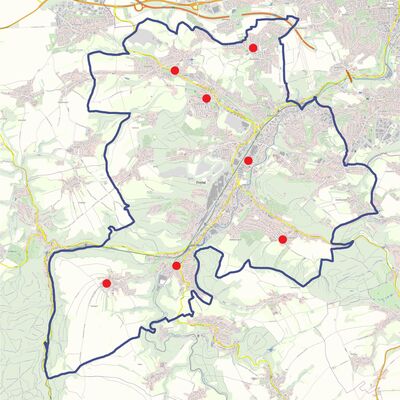 Die Standorte der Stadtteilfeuerwehren