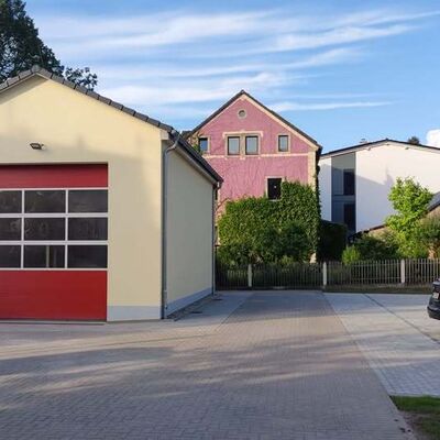 Die neue Fahrzeughalle