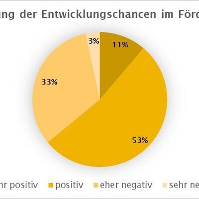 Diagramm Beurteilung der Entwicklungschancen im F�rdergebiet