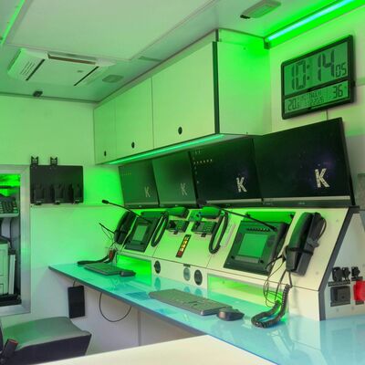 Blick auf die Arbeitspl�tze im neuen ELW