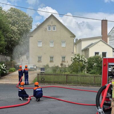 �bung der Jugendfeuerwehr und der Aktiven Abteilung