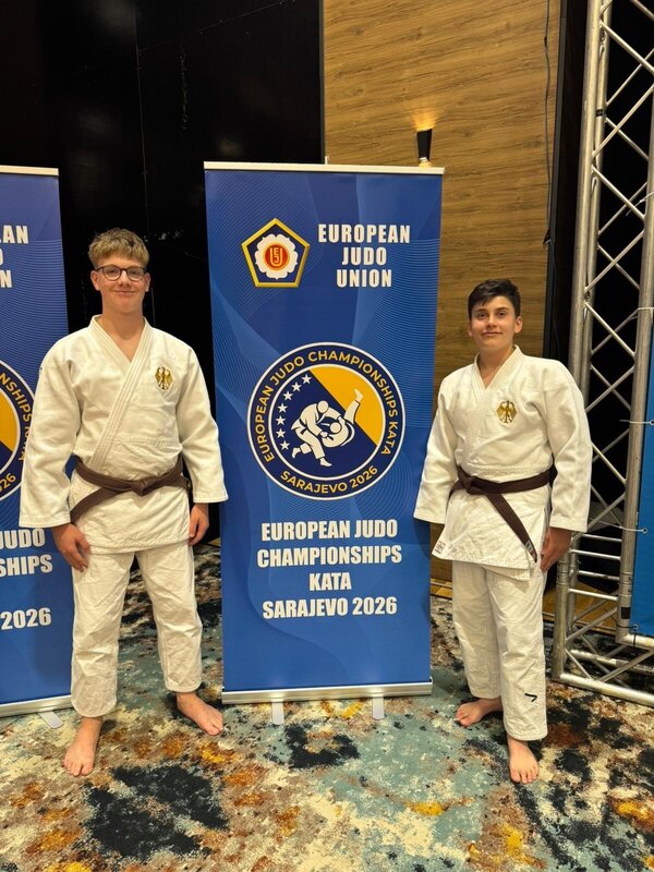 Die beiden Sportler in Sarajevo