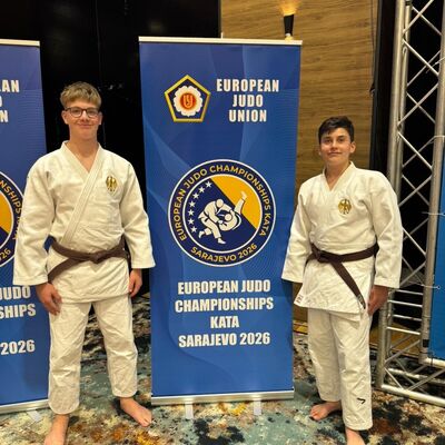 Die beiden Sportler in Sarajevo