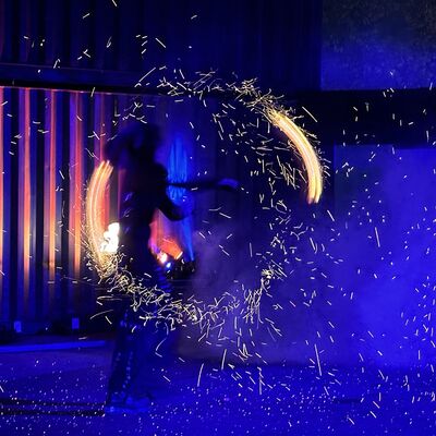 Sommern&auml;chte bei Oskar mit Feuershow am Abend