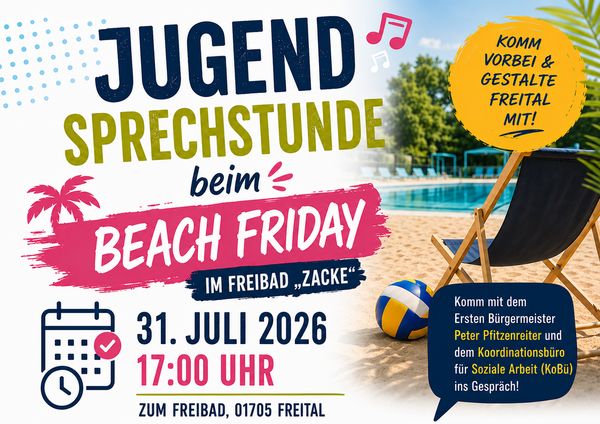 Jugendsprechstunde beim Beach Friday im Freibad �Zacke�