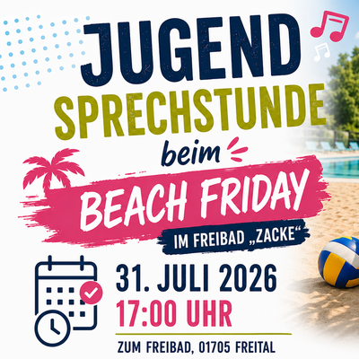 Jugendsprechstunde beim Beach Friday im Freibad &raquo;Zacke&laquo;