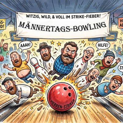 Strike f&uuml;r die Gesundheit - M&auml;nner in Aktion beim Begegnungsbowling