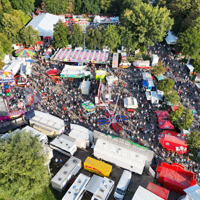 Das Windbergfest von oben