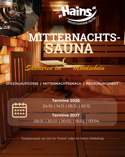 Mitternachtssauna im "Hains"
