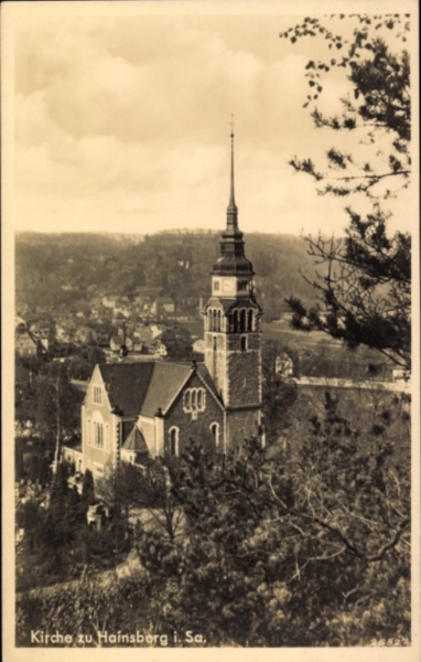 Hainsberg Kirche - Historische Aufnahme