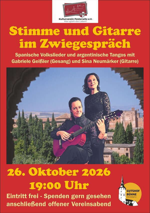 Gabriele Gei&szlig;ler (Gesang) und Sina Neum&auml;rker (Gitarre)