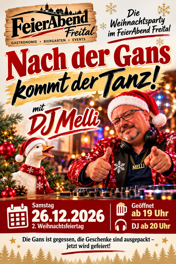 Weihnachtsparty_ Nach der Gans kommt der Tanz!