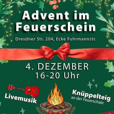 Plakat zur Veranstaltung Advent im Feuerschein